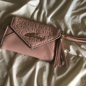 Guess Blush Pink Wallet Wristlet